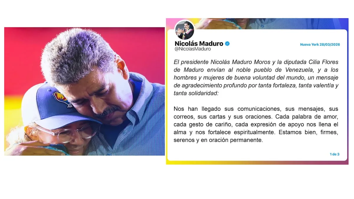 Maduro pide desde la cárcel consolidar “la reconciliación, el perdón y el reencuentro” en Venezuela
