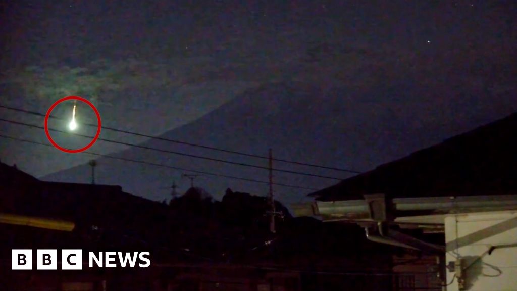 Watch: Meteor lights up sky over Japan's Mount Fuji