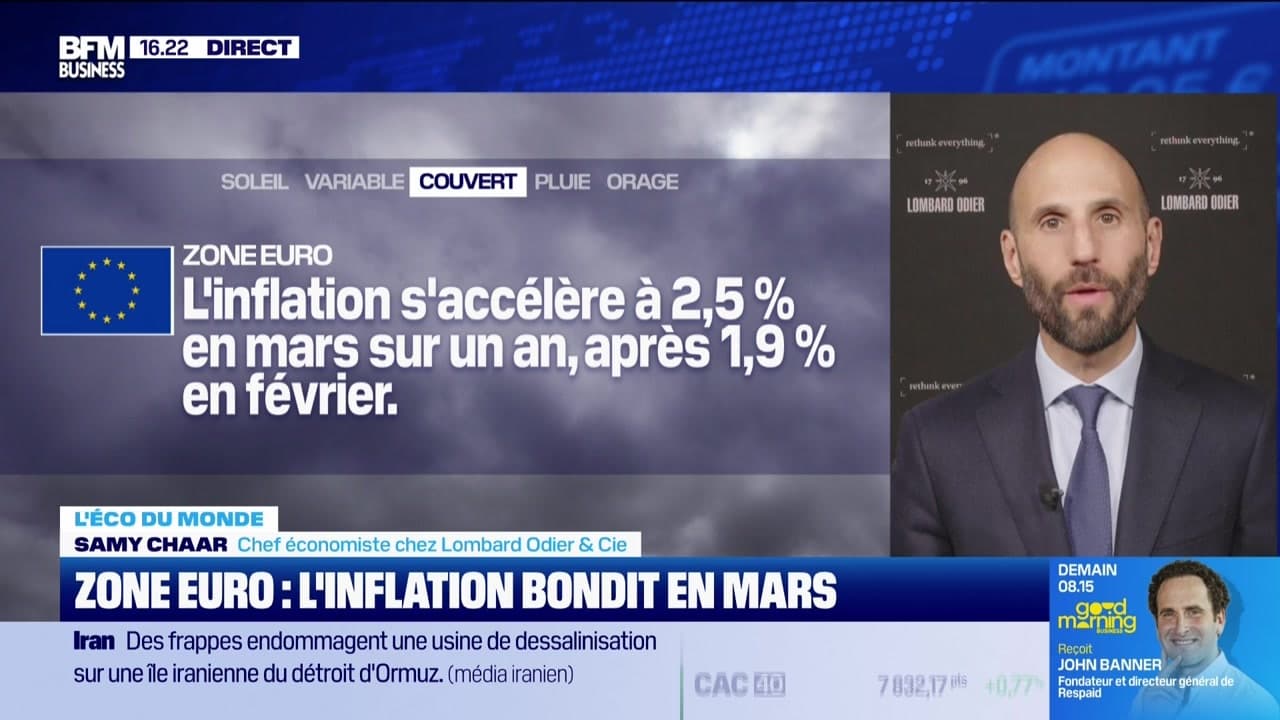 L'éco du monde : L'inflation en Zone euro bondit à 2,5% sur un an en mars - 31/03