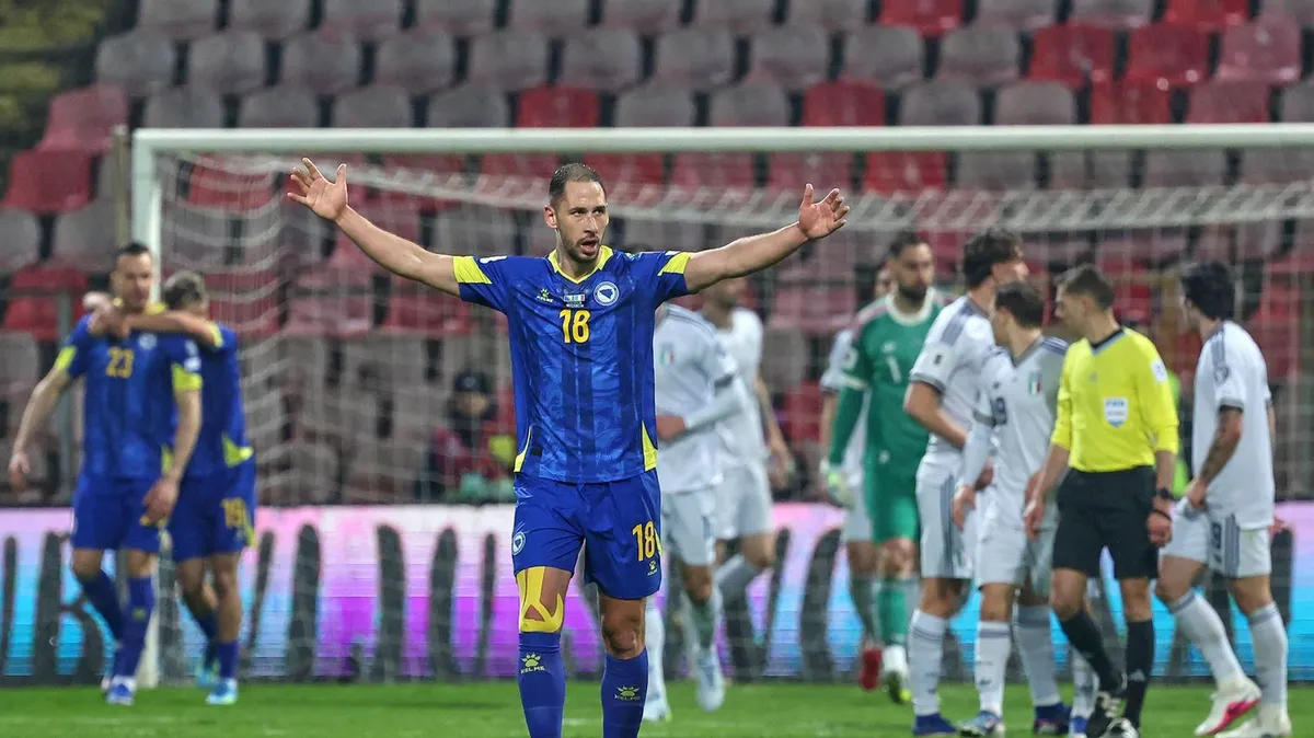 L'Italie ne disputera pas la Coupe du monde pour la troisième fois de suite après sa nouvelle défaite aux barrages face à la Bosnie-Herzégovine
