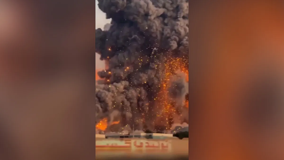 Smoke and embers seen over Iran’s Isfahan after strike