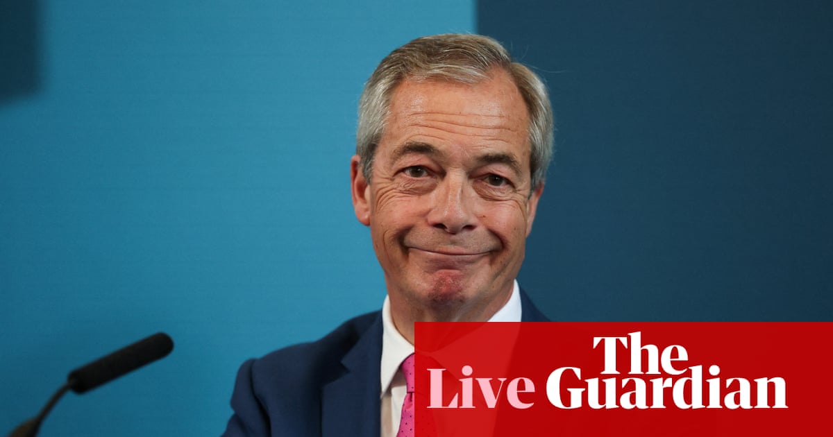 Farage and Jenrick to speak on pensions triple lock as calls grow to sack Reform’s housing spokesperson – UK politics live