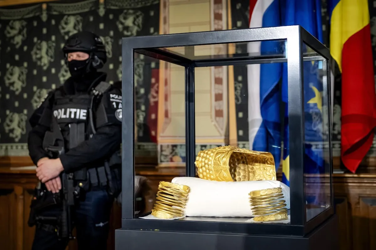 Recuperado el yelmo de oro robado en un atraco con explosivos en Países Bajos en 2025
