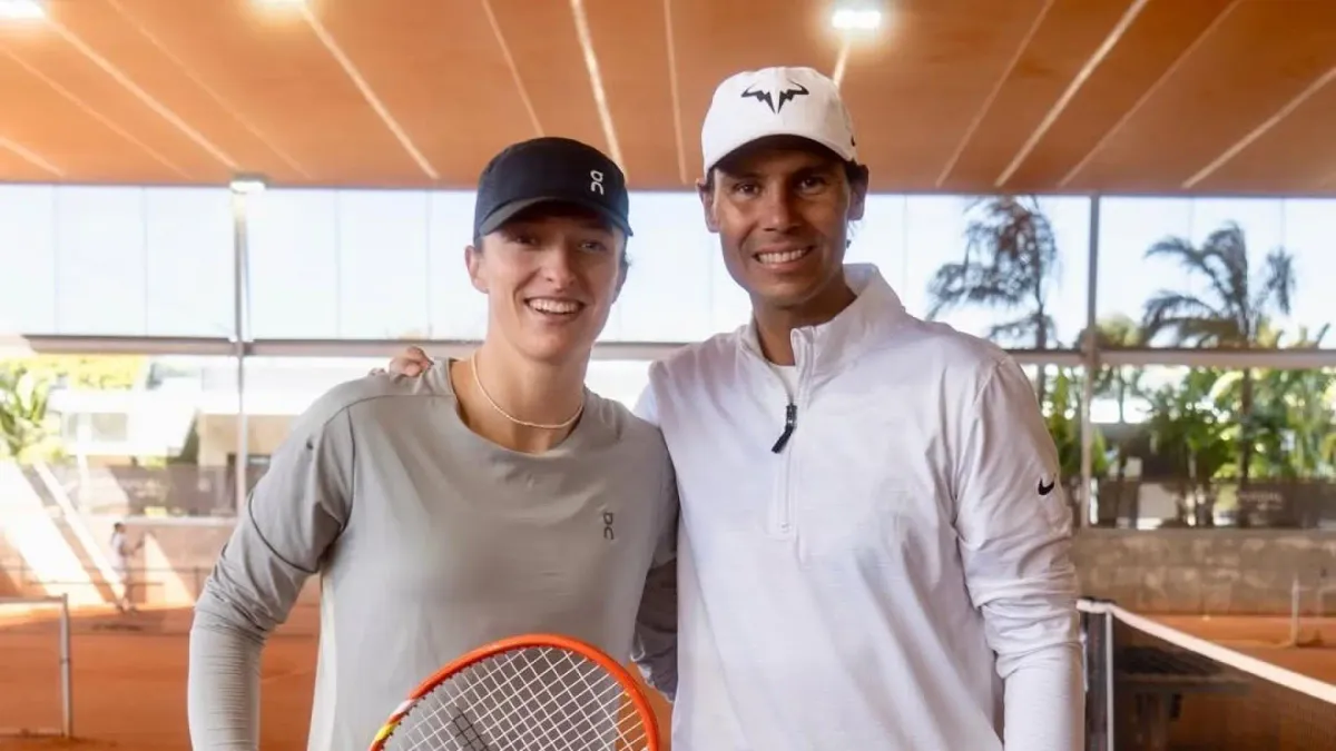 Nadal acoge a Iga Swiatek en su academia: "Bienvenida de nuevo, esperamos que te sientas como en casa"