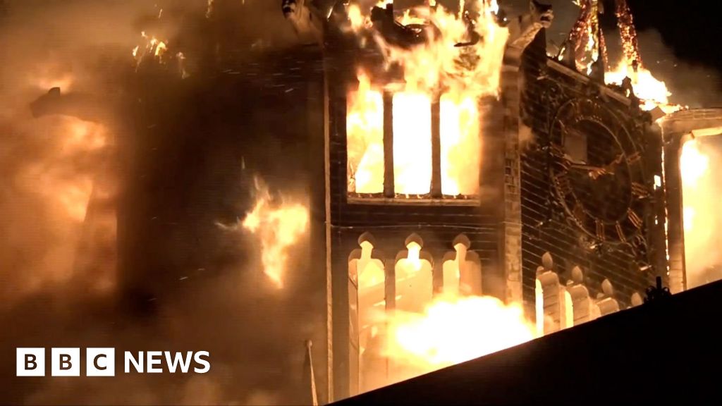 Watch: Historic Amsterdam church engulfed by fire on New Year's Eve