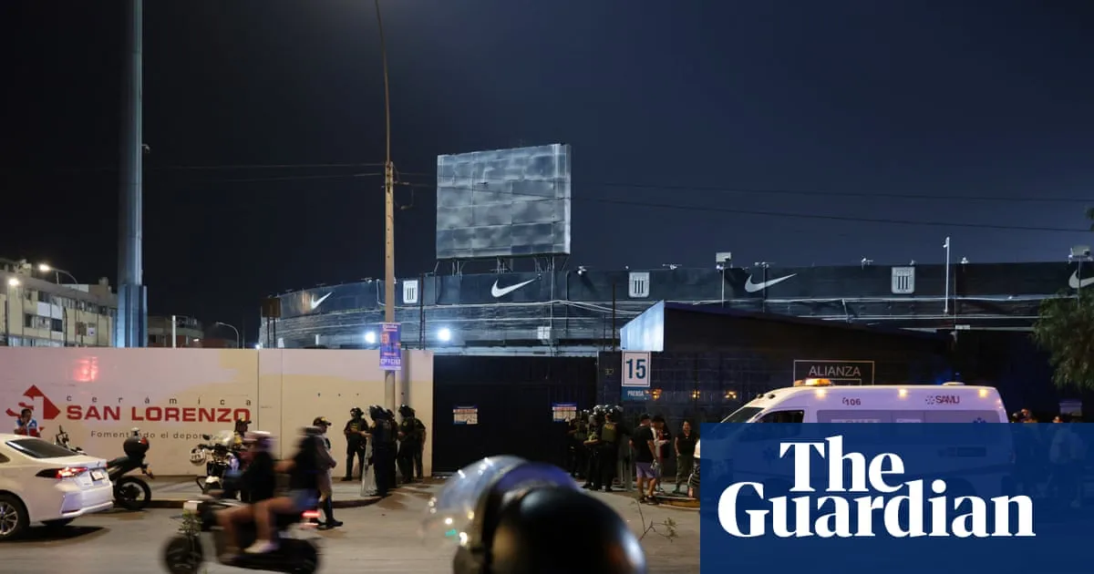 One dead and dozens injured at Peru football stadium during pre-match event