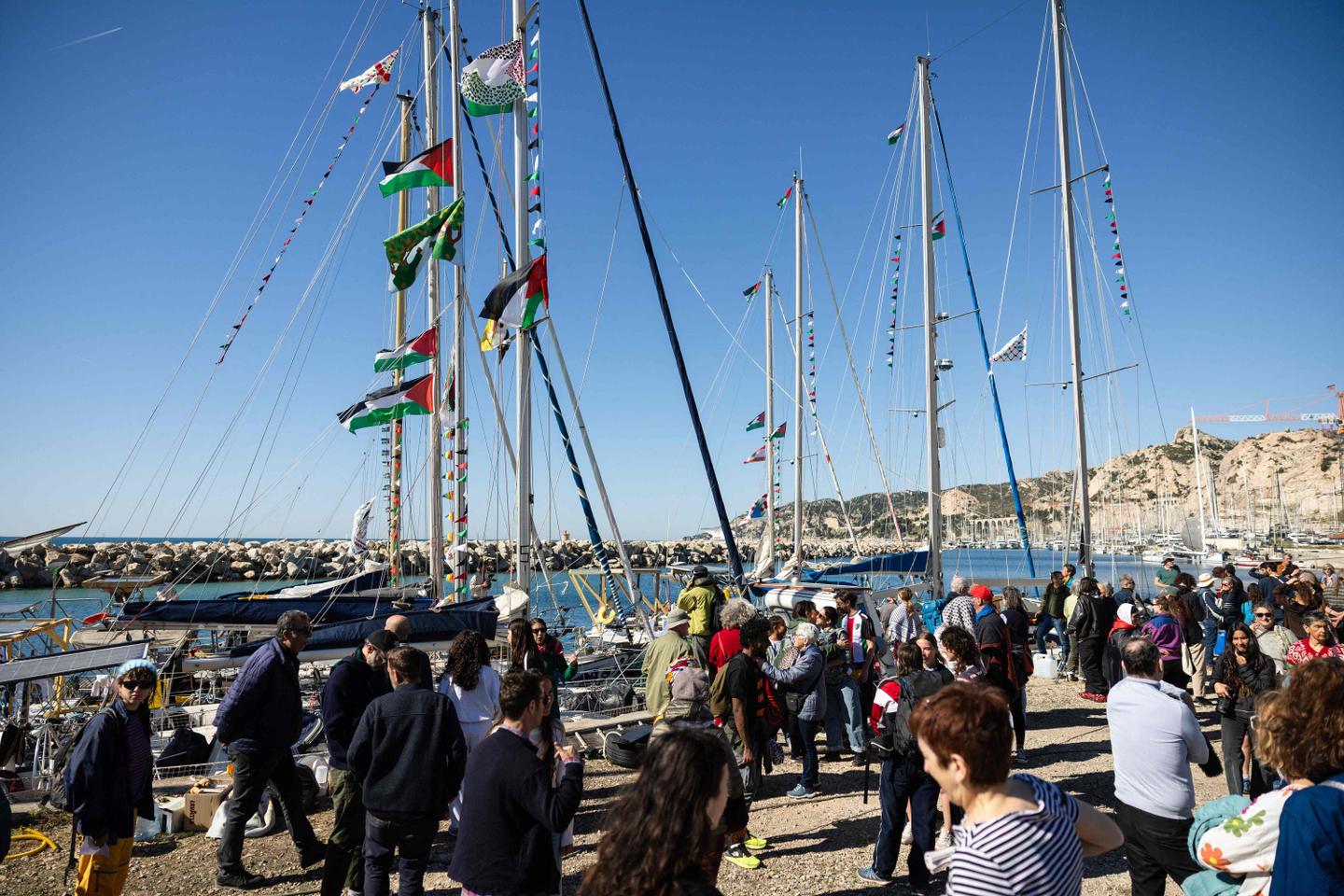 Gaza : une vingtaine de bateaux français ont quitté le port de Marseille, avec l’objectif de « briser » le blocus israélien de l’enclave
