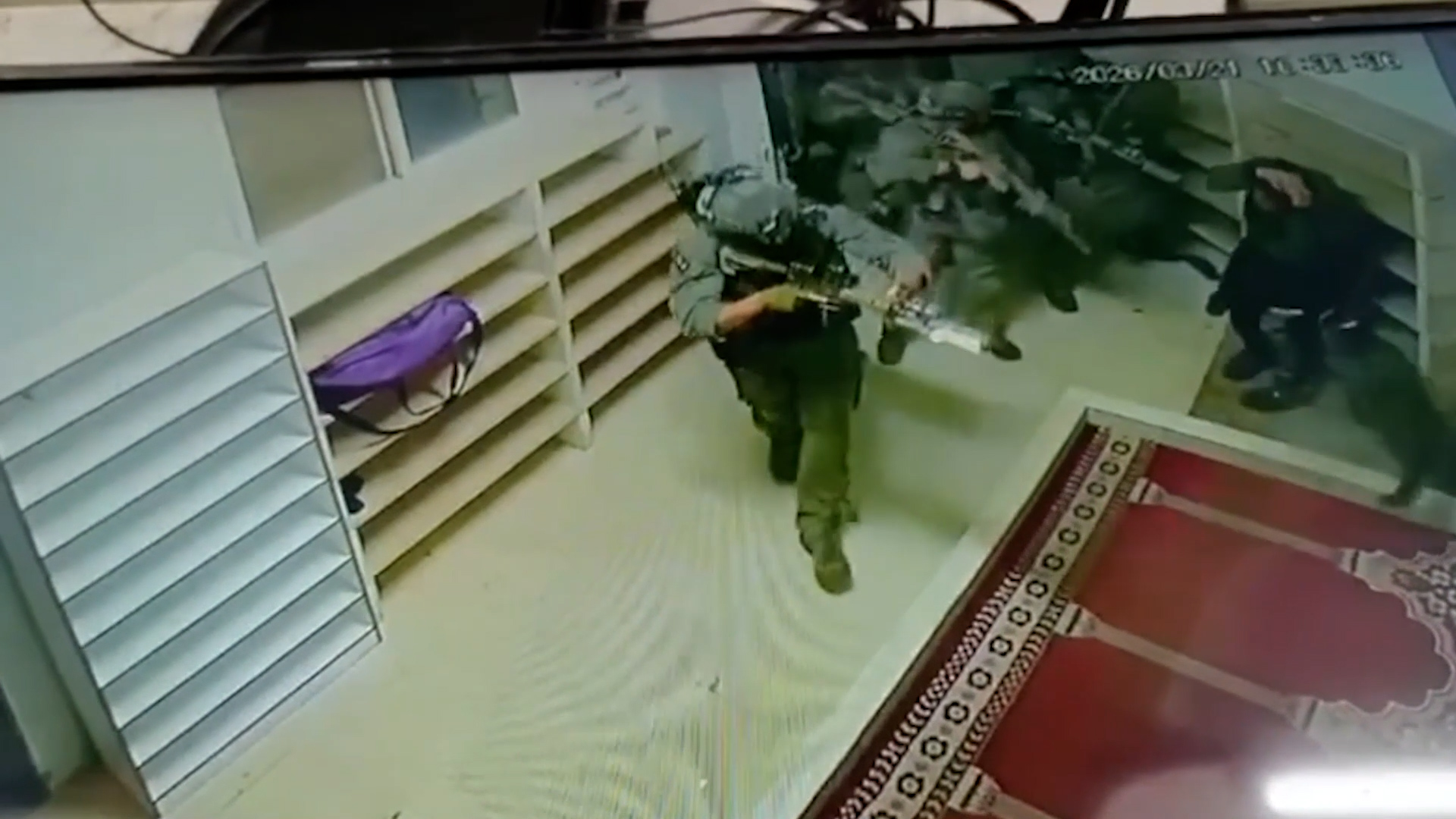 Footage shows Israeli military dog attacking Palestinian man inside mosque