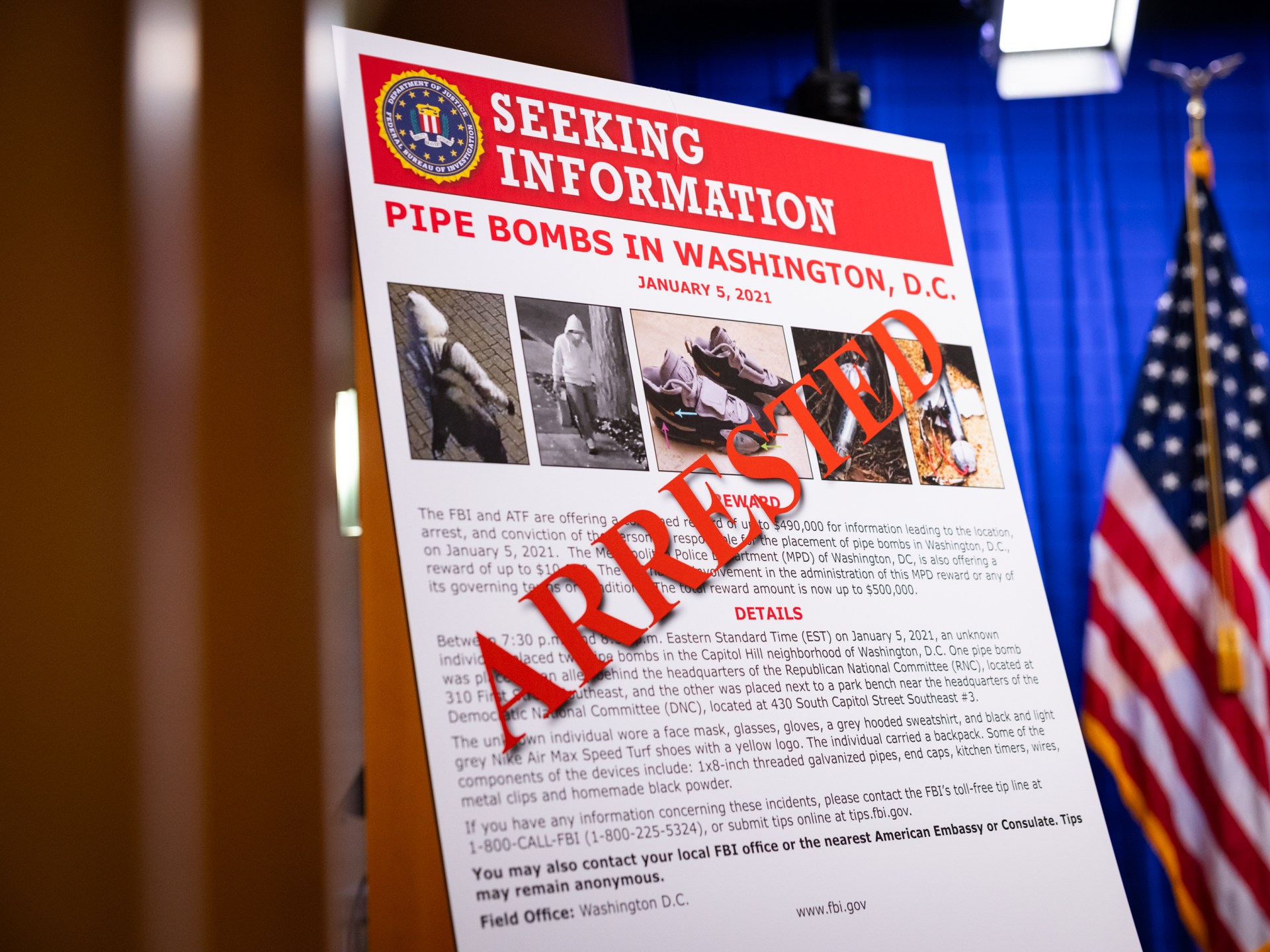 US judge orders DC pipe bomber to remain in custody ahead of trial