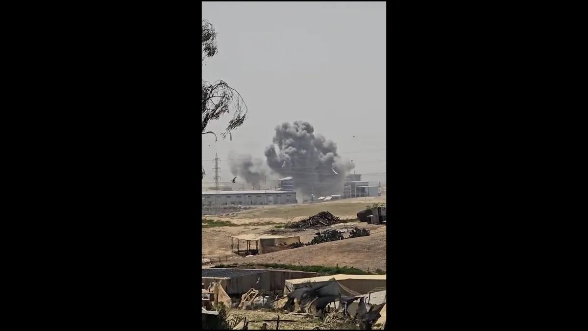 Iranian missile strikes industrial area in southern Israel