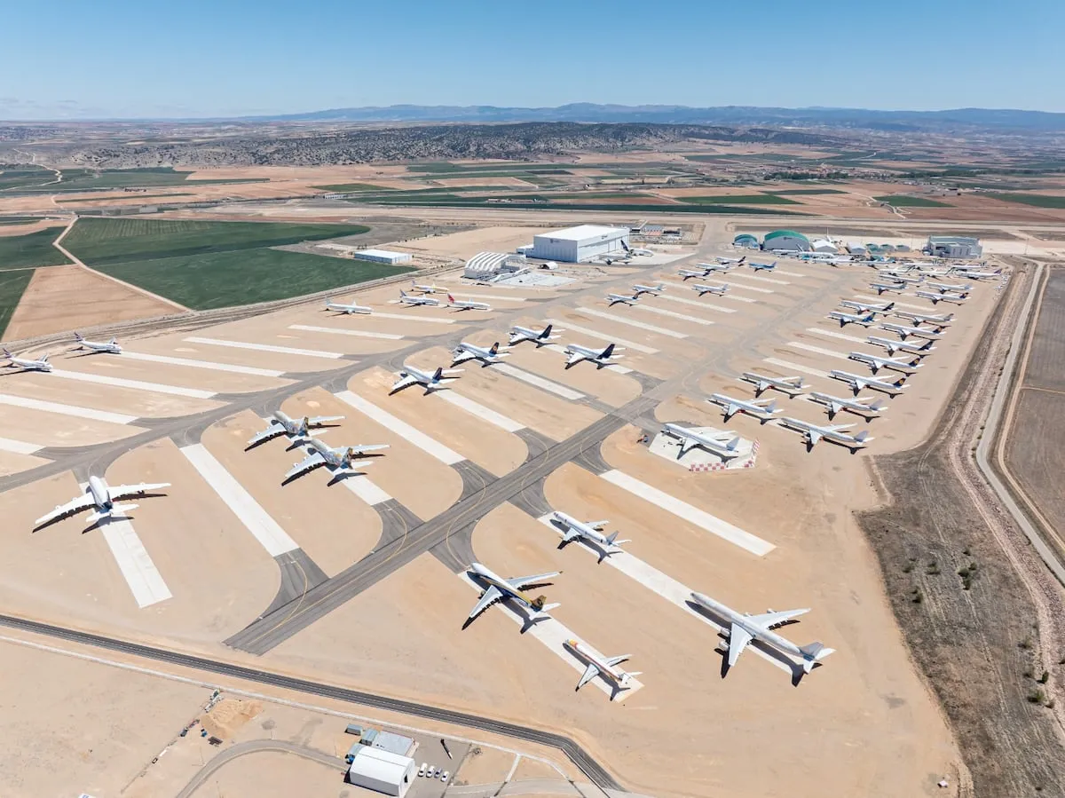 Los aviones de Qatar se refugian de la guerra en Teruel
