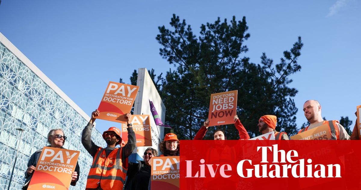 Resident doctors begin longest strike yet as Streeting accuses BMA of hypocrisy over pay – UK politics live