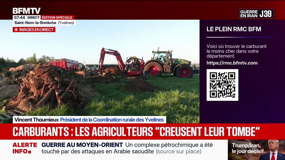 Carburants: les agriculteurs se mobilisent ce mardi pour exprimer leur colère