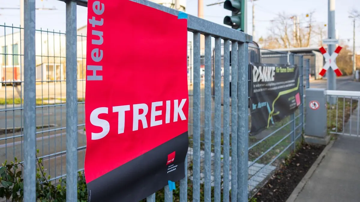 Gewerkschaft ver.di hat zu neuen Warnstreiks im ÖPNV in Bayern aufgerufen