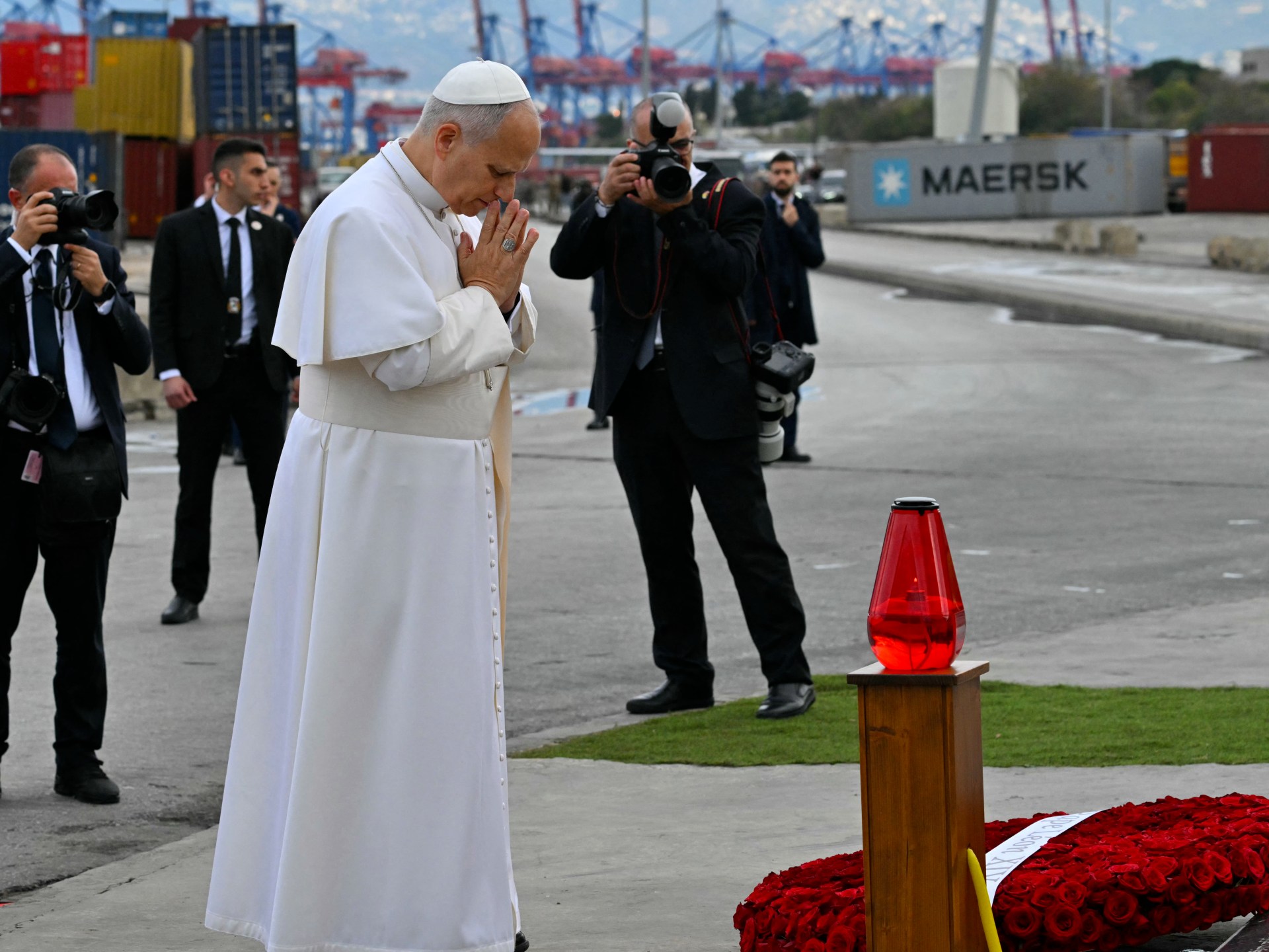 Pope Leo wraps up Lebanon visit with prayers at site of Beirut port blast
