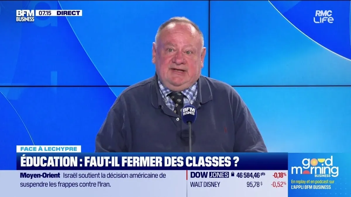 Emmanuel Lechypre face à Jean-Marc Daniel : Éducation, faut-il fermer des classes ? - 08/04