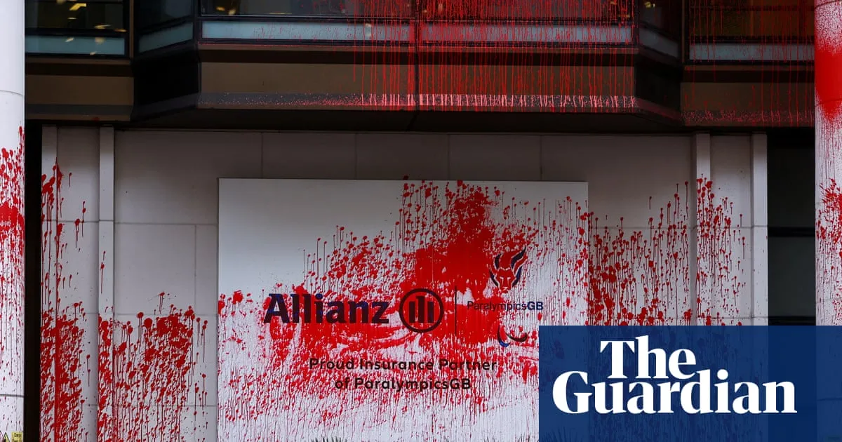 Allianz sues six people alleged to have been part of Palestine Action protests