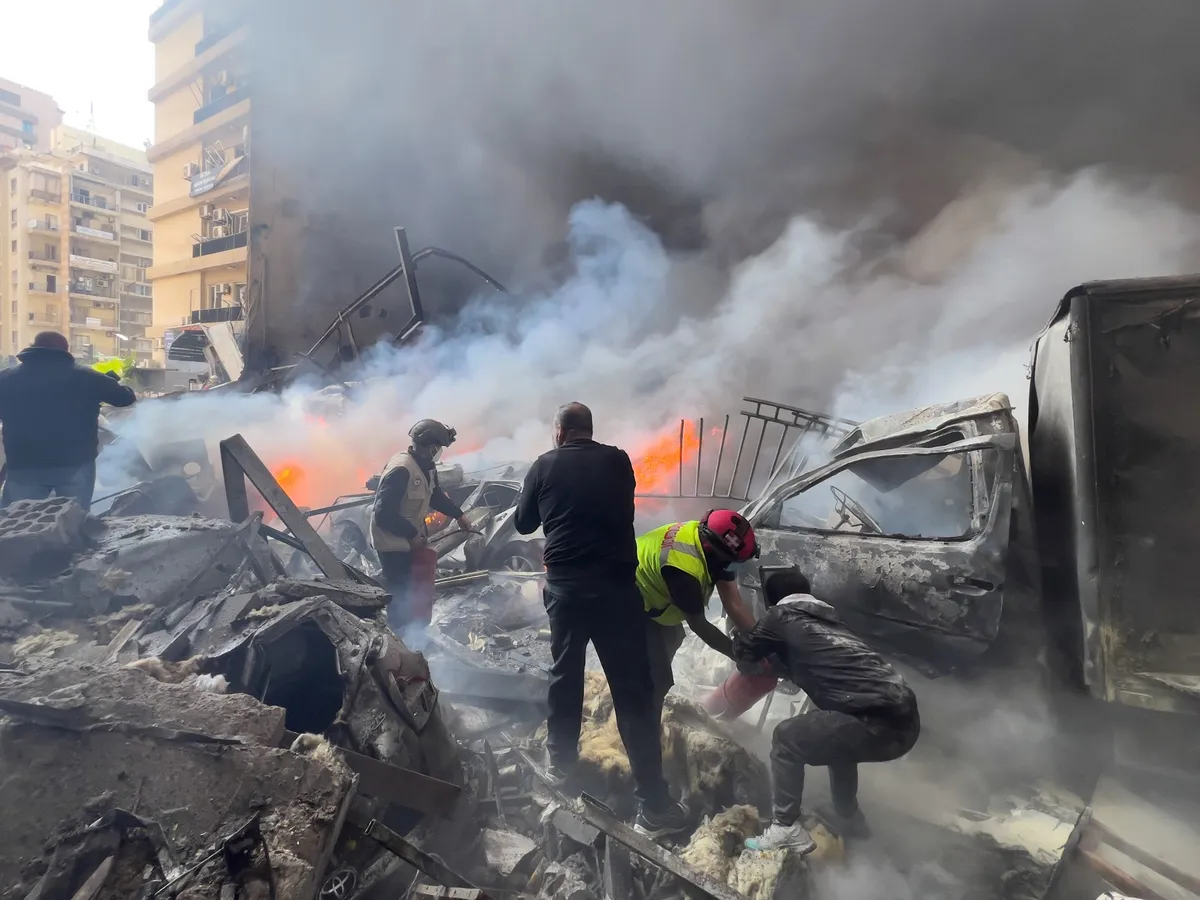 Israel strikes central Beirut without warning