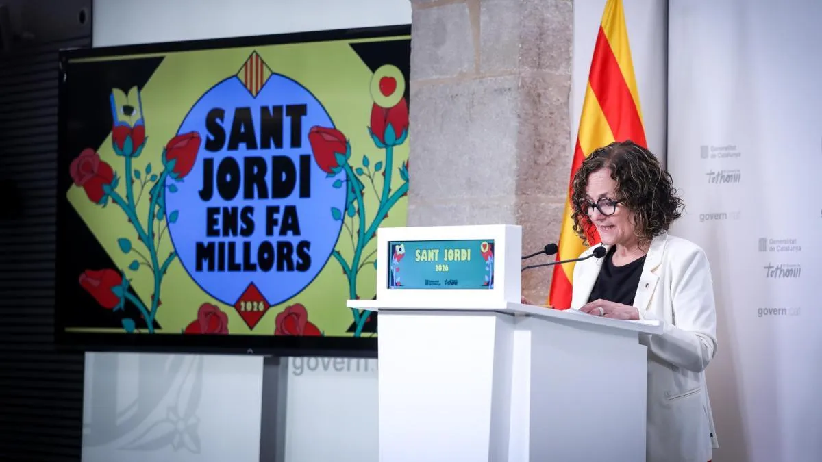 Una chocolatada y una gran lona en Madrid, entre los actos del Govern para Sant Jordi