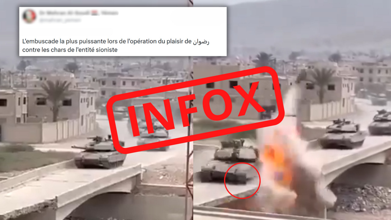 Liban: cette vidéo ne montre pas une embuscade du Hezbollah sur des chars israéliens