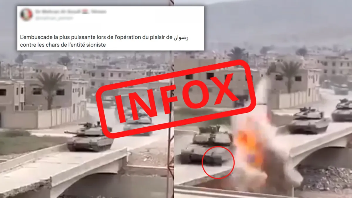 Liban: cette vidéo ne montre pas une embuscade du Hezbollah sur des chars israéliens