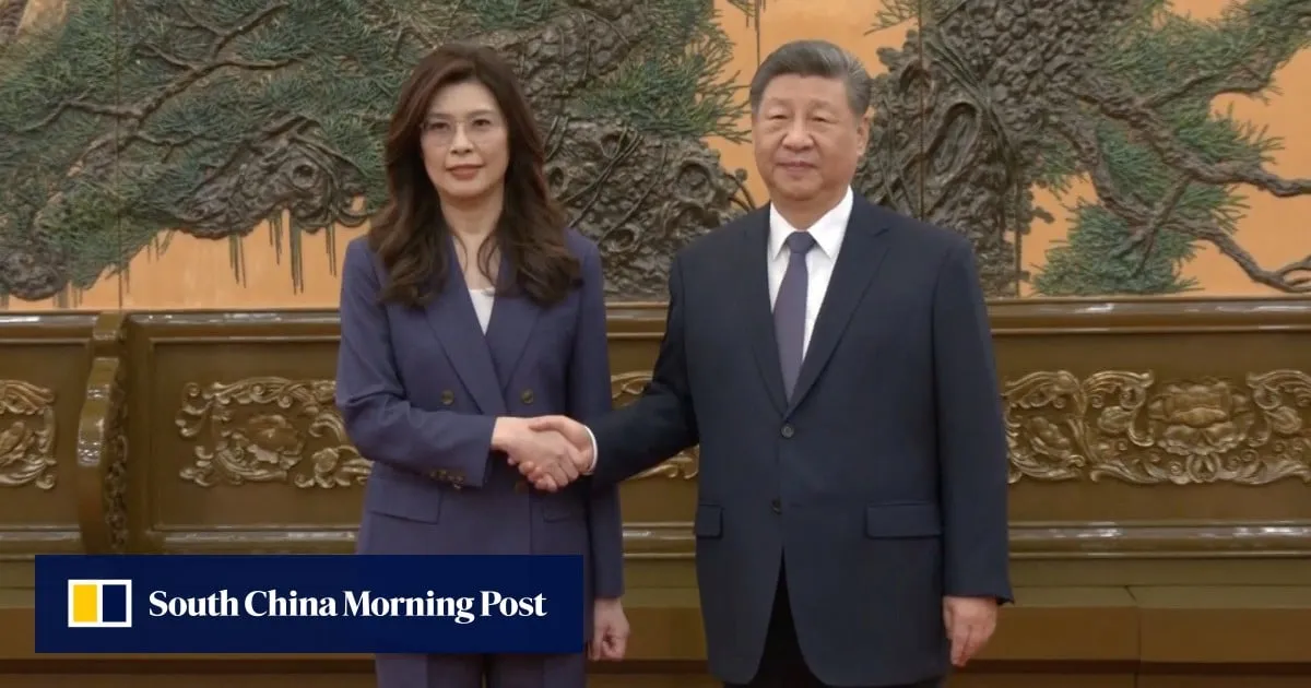 Xi Jinping meets Taiwan opposition leader Cheng Li-wun in Beijing