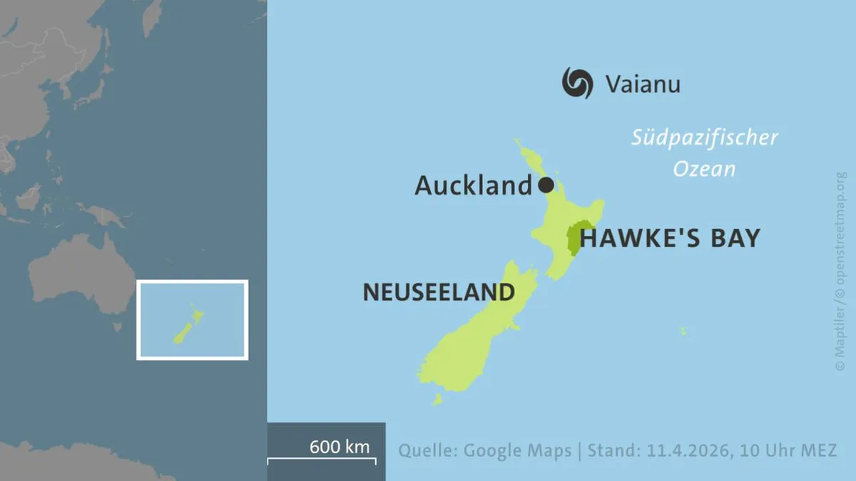 Neuseeland bereitet sich mit Evakuierungen auf Zyklon "Vaianu" vor