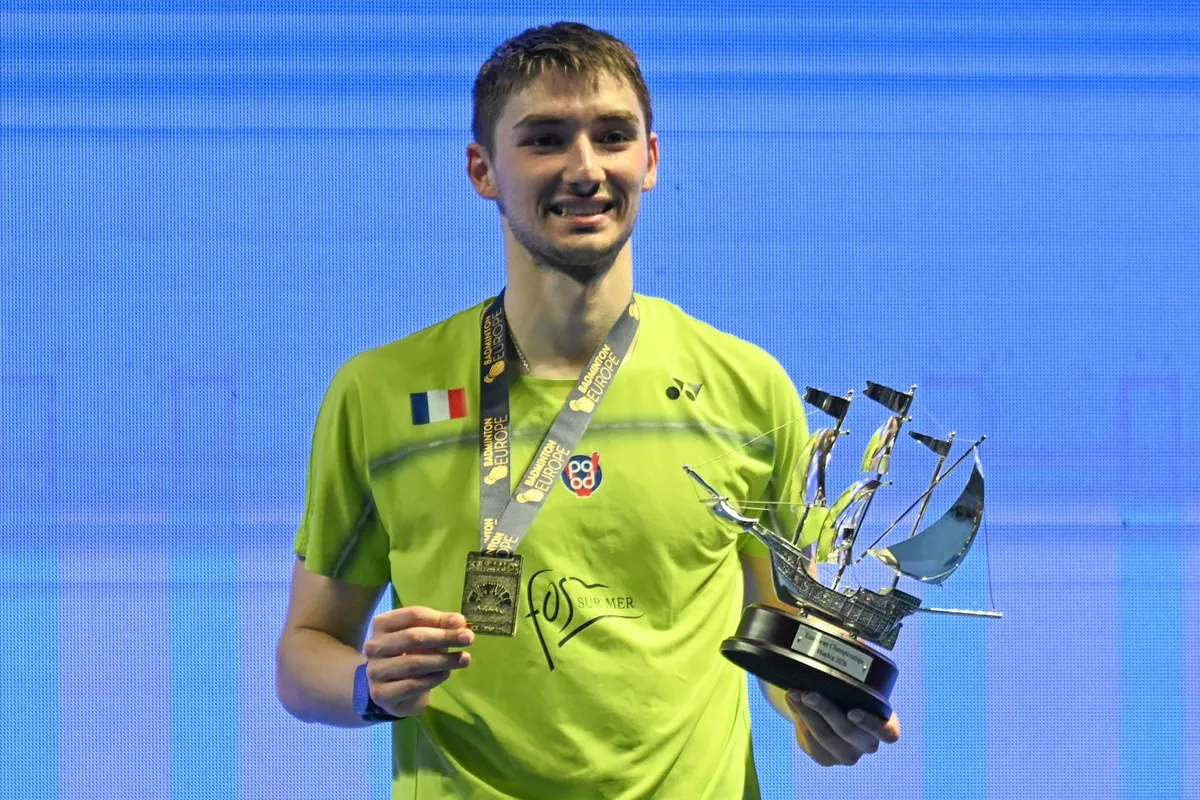 Le Français Christo Popov sacré champion d’Europe de badminton pour la première fois