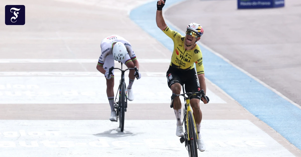 Zielsprint im Velodrom: Van Aert schlägt Pogacar bei Paris-Roubaix