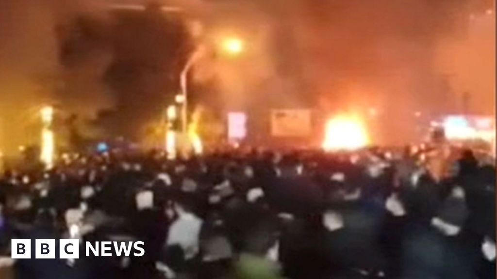 Watch: Buildings in Tehran set on fire as demonstrations spread across Iran