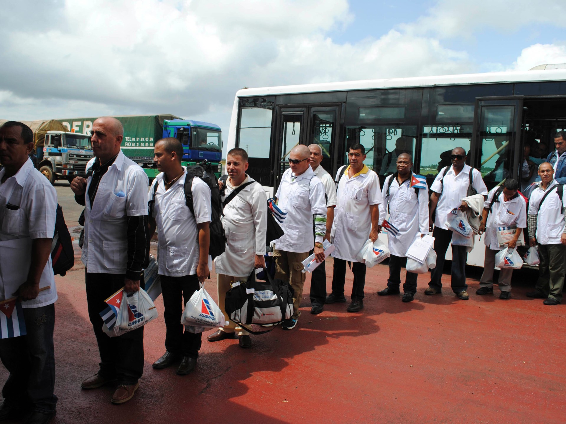 Cuba sent doctors. Washington sent a destroyer.