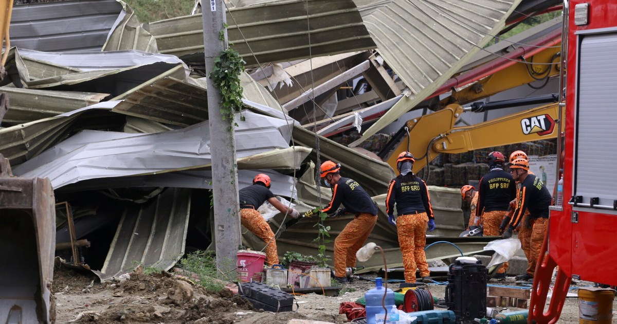 Landfill collapse kills one and leaves dozens missing in Philippines