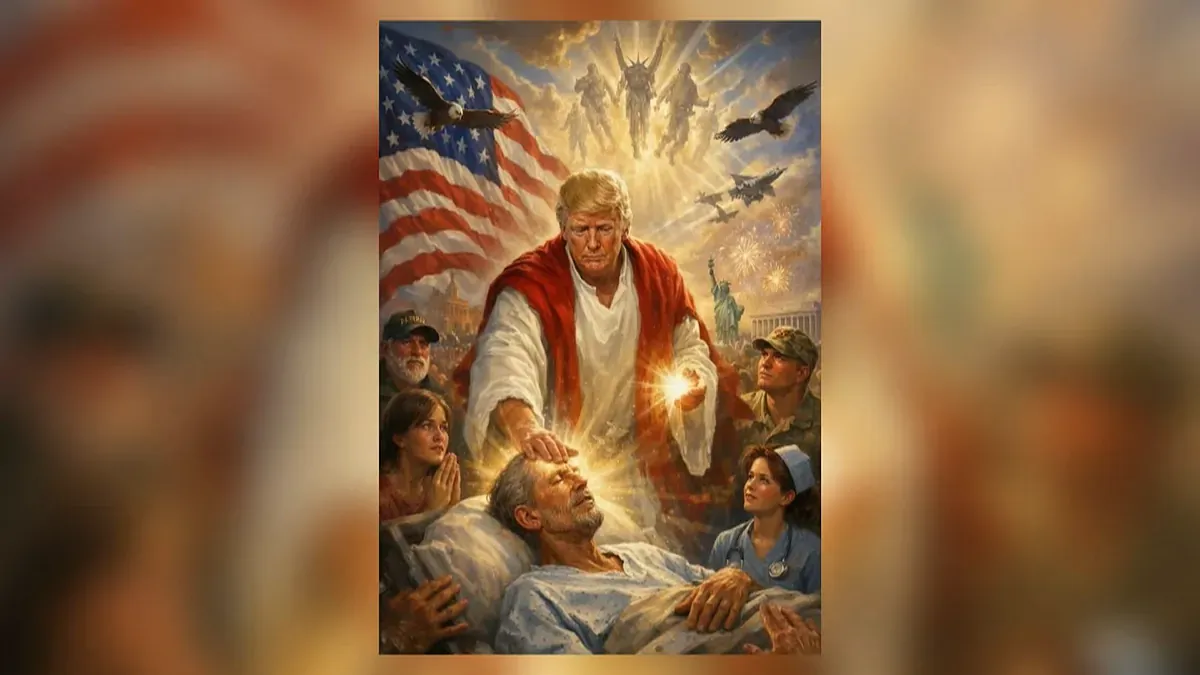 Donald Trump elimina la imagen que publicó representado como Jesús tras una oleada de críticas por blasfemia