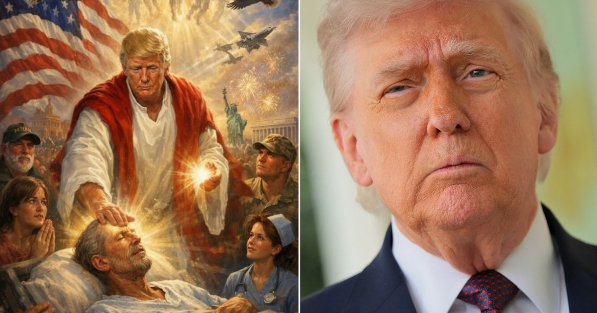 Trump deletes image of himself as Jesus-like saviour after backlash