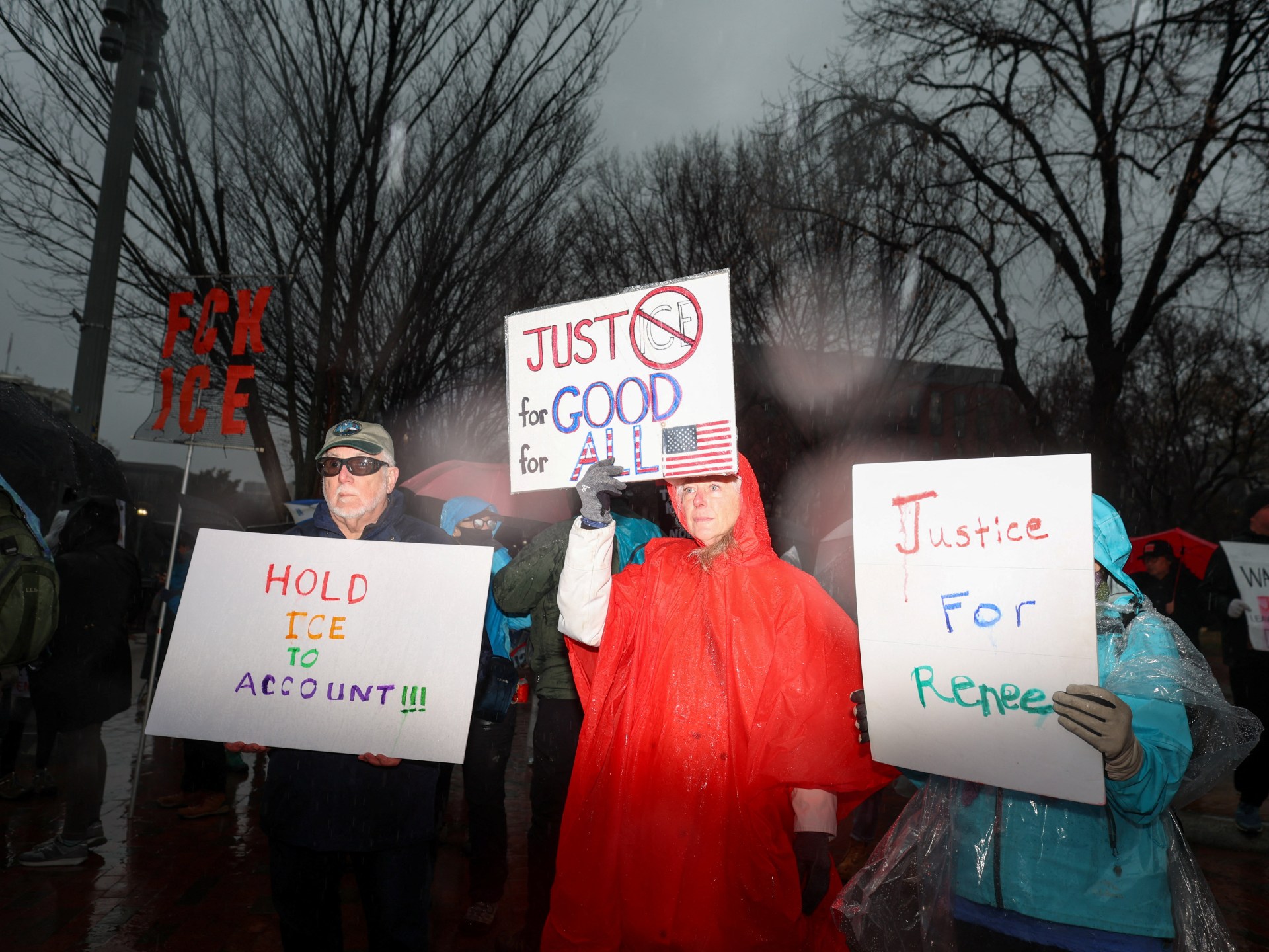 ‘We have to stand up’: ICE killing in Minneapolis sparks protests across US