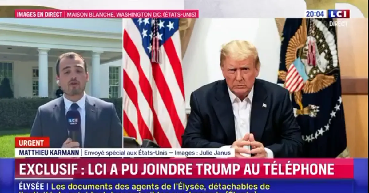 «C’est la toute première fois» : Donald Trump répond à la télévision française sur LCI