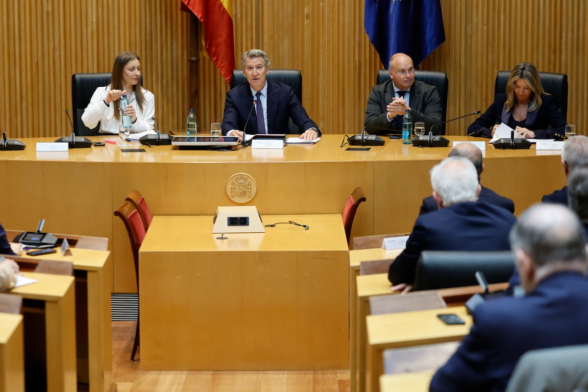 Feijóo, a puerta cerrada con sus diputados y senadores: “La mayoría absoluta en Andalucía es muy complicada”