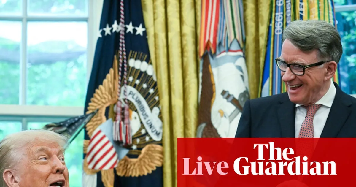 Mandelson praises Trump’s ‘graciousness’ and declines to apologise for friendship with Jeffrey Epstein – UK politics live
