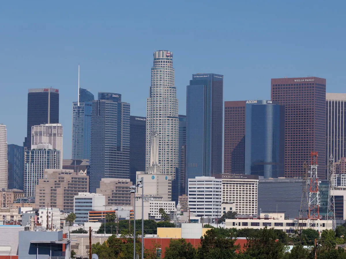 Man detained after driving truck through anti-Iran protest in Los Angeles