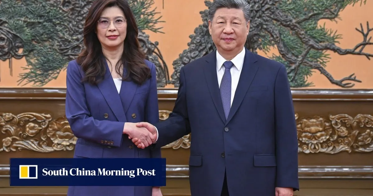 Xi Jinping stresses ‘patience’ on Taiwan reunification in talks with opposition leader