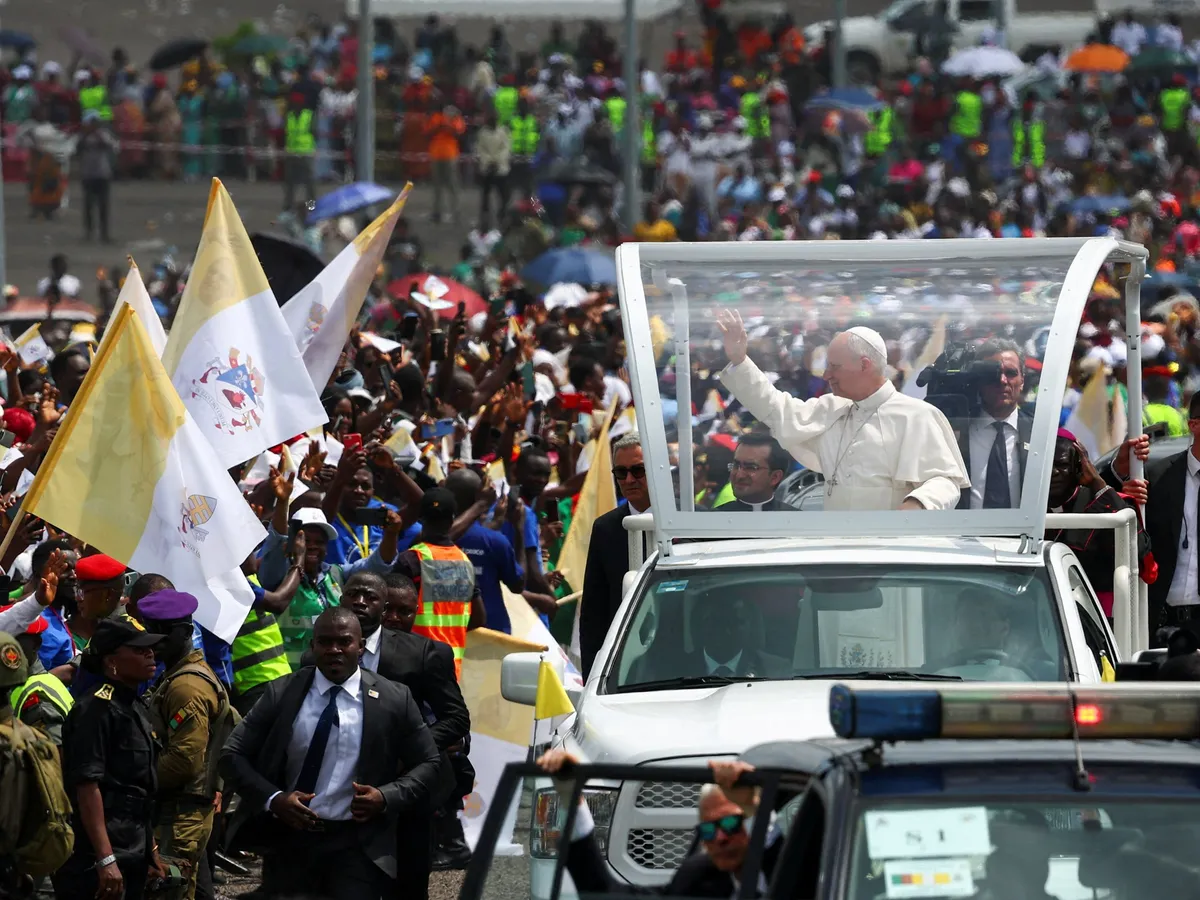 Pope Leo calls on Cameroonians to reject violence as 120,000 join Mass