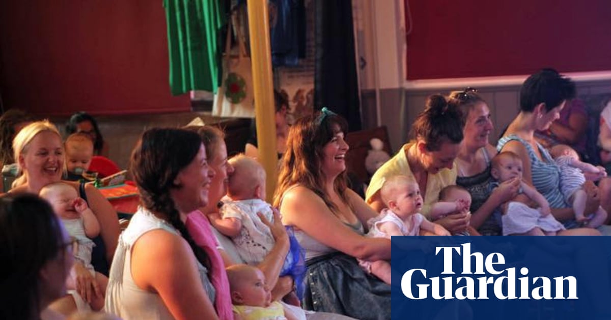Chaos, crying and poo explosions: baby-friendly comedy clubs take off in Britain