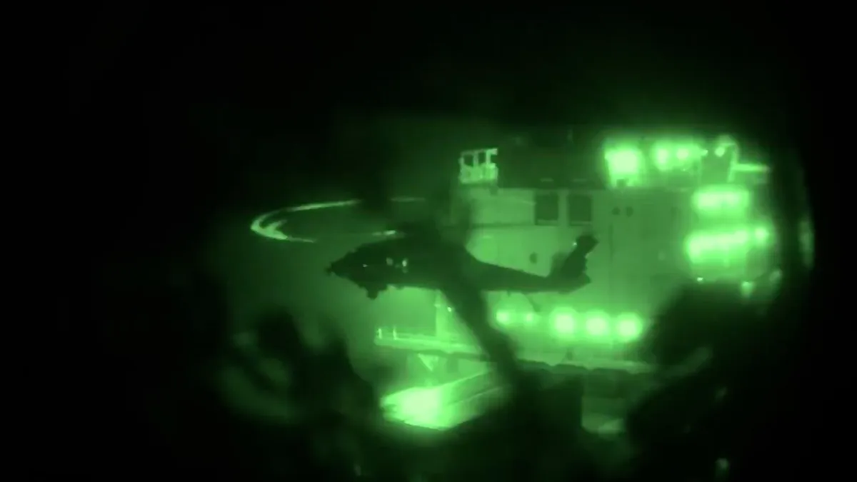 US military releases video of marines seizing Iranian ship