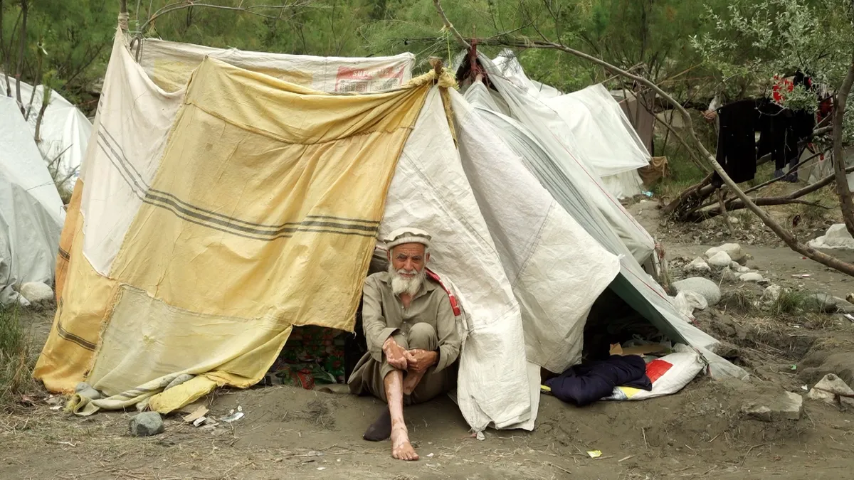 Afghans displaced by Pakistan conflict survive in tent camps