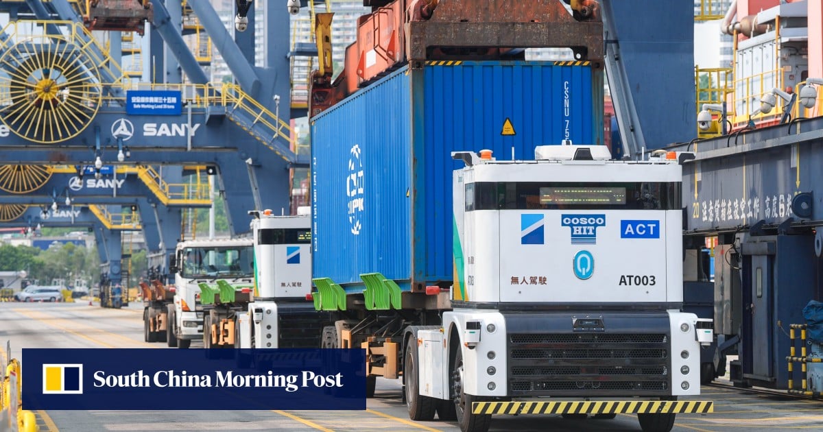 First AI driverless trucks deployed to tackle Hong Kong port labour shortage