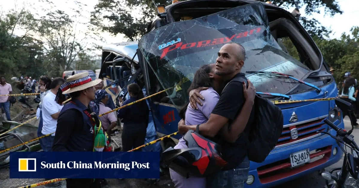 Explosive device kills 13 and injures 38 on bus in Colombia