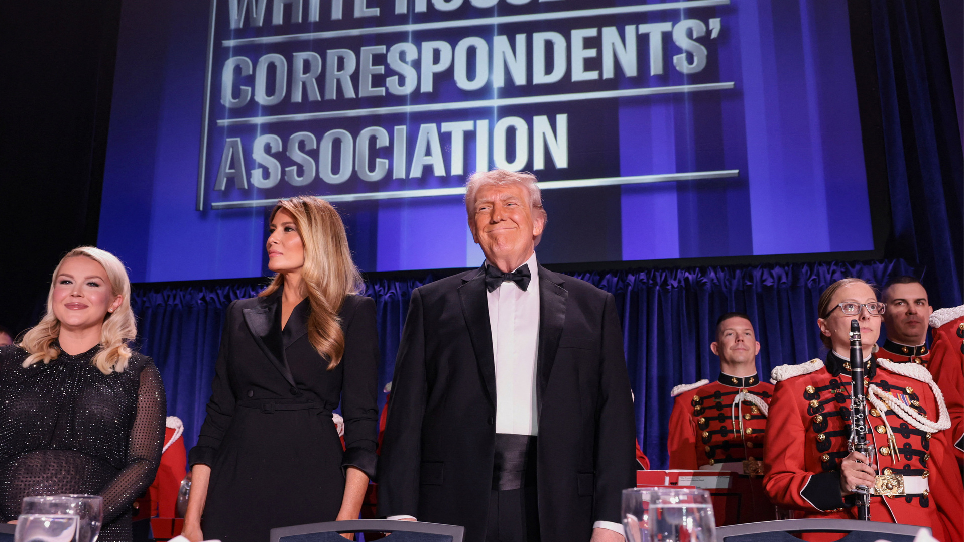 Dramatic scenes as Trump rushed from White House gala