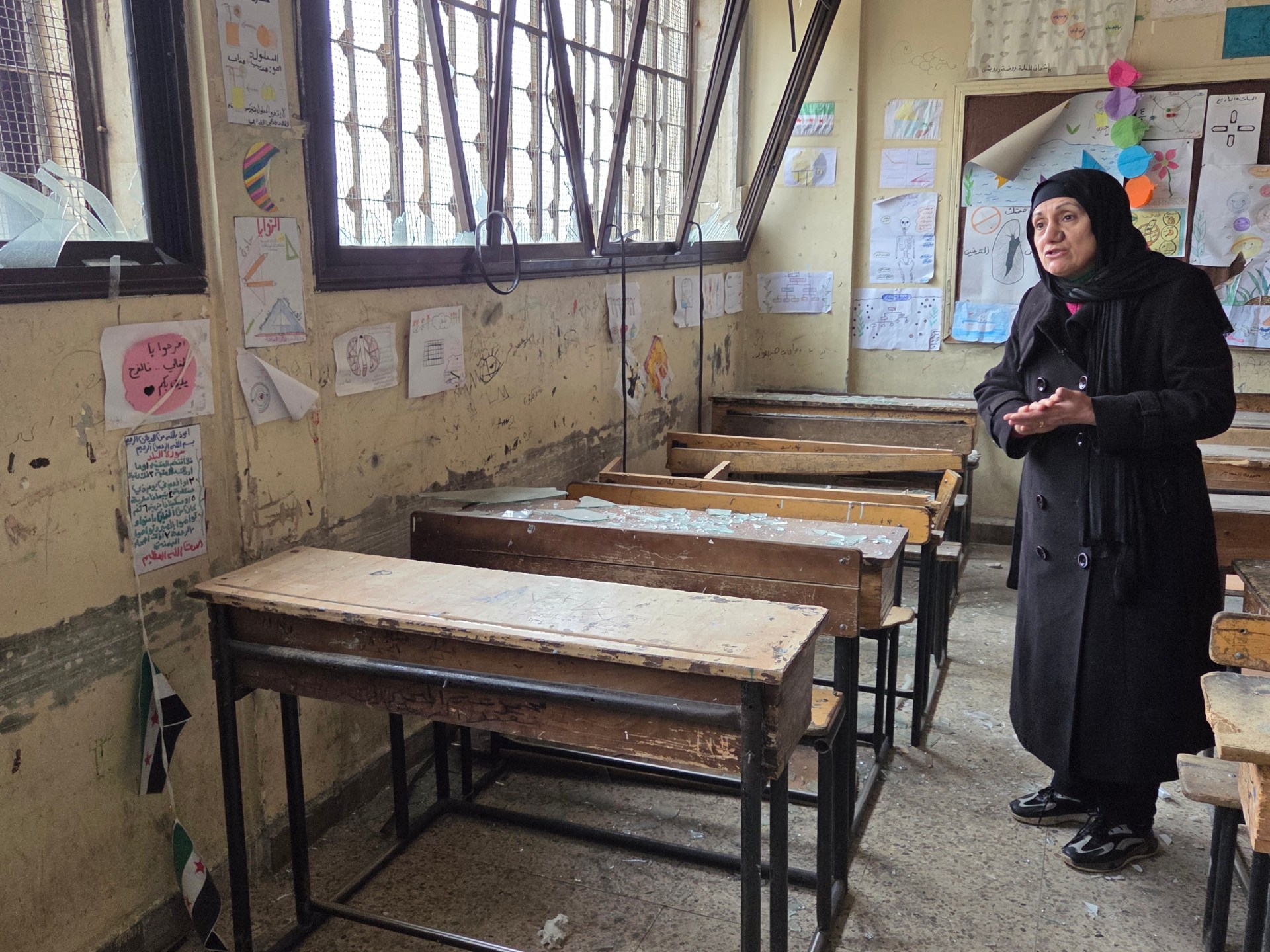 Aleppo school picks up the pieces after SDF fight with Syria’s army