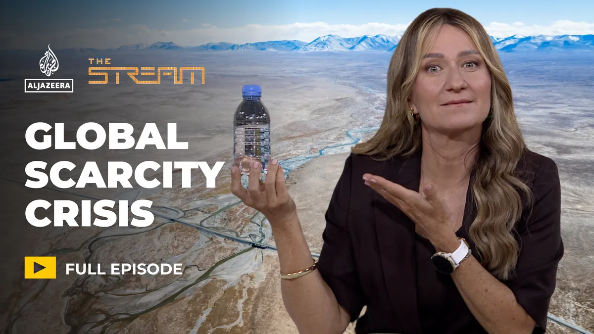 How does targeting water supply during war worsen the scarcity crisis?