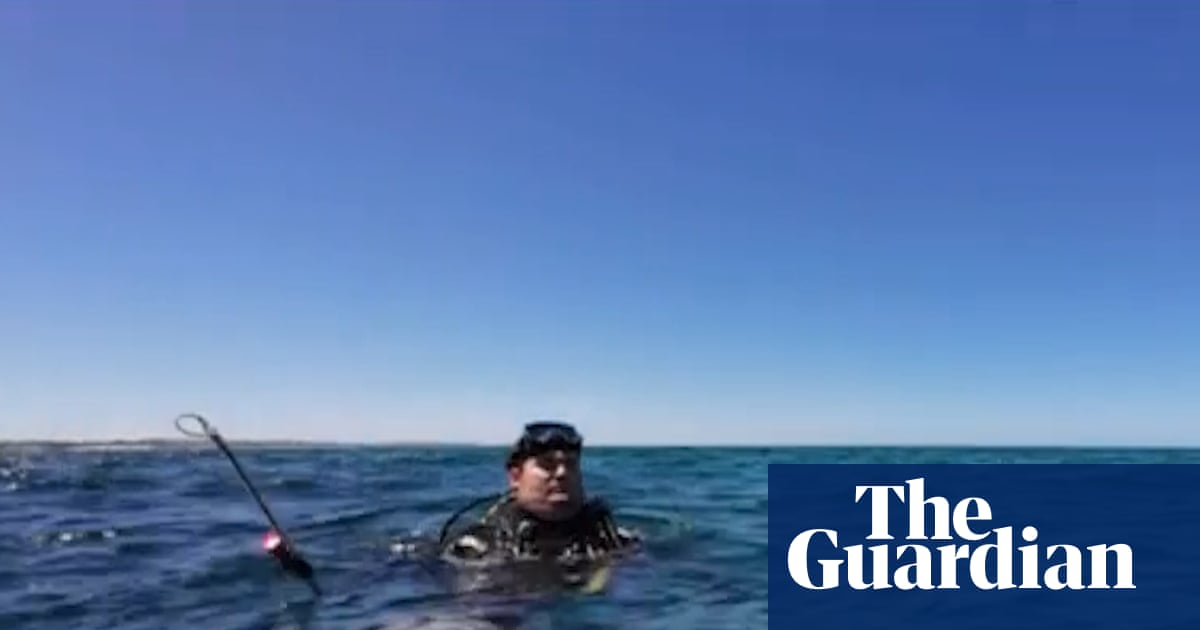 Moment Western Australian divers surface to see their boat had disappeared caught in footage